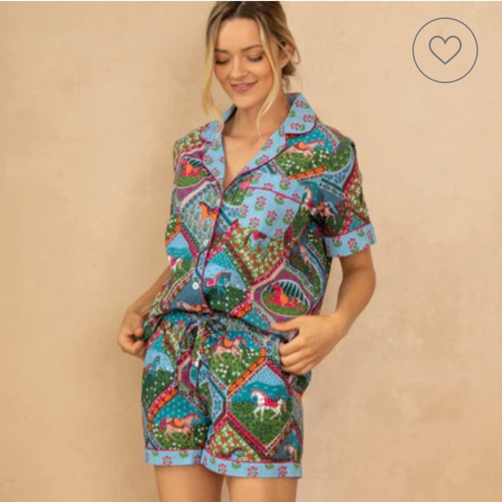 Printfresh Short PJ Set in High Horse Large